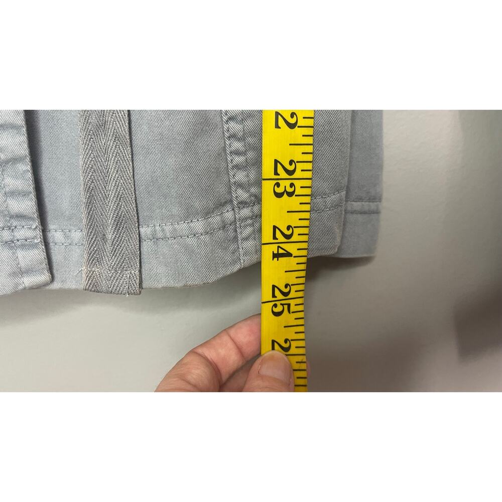 XCVI Gray Cotton Stretch Jacket Medium Tie Waist Lagenlook Utility - Picture 8 of 10